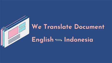 terjemahan indonesia ke inggris dokumen